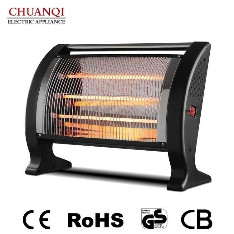 2000W 2 Tabung Gedhe lan 2100W 3 Tabung Cilik Quartz Heater Kanthi Gagang