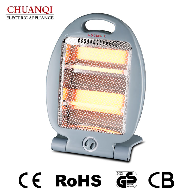 800W 2 Tabung Quartz Heater Rong Ukuran Kanthi Rotary Ngalih